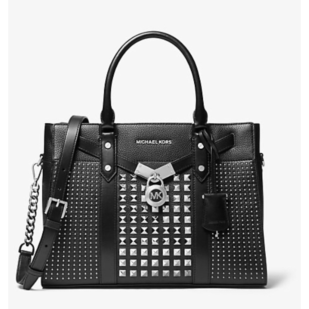 MICHAEL KORS Nouveau Hamilton LG Studded Satchel